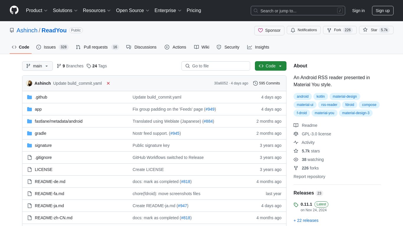 Read You Landing page