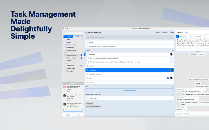 TaskPal Landing Page