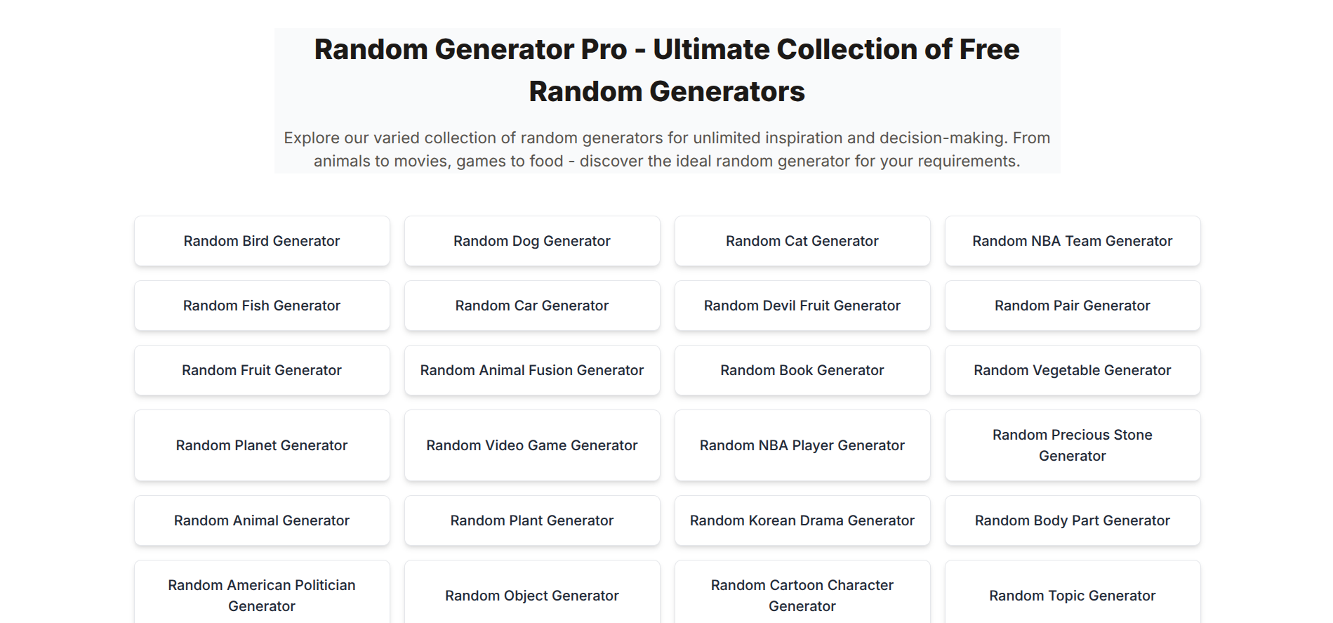Random Generator Pro 