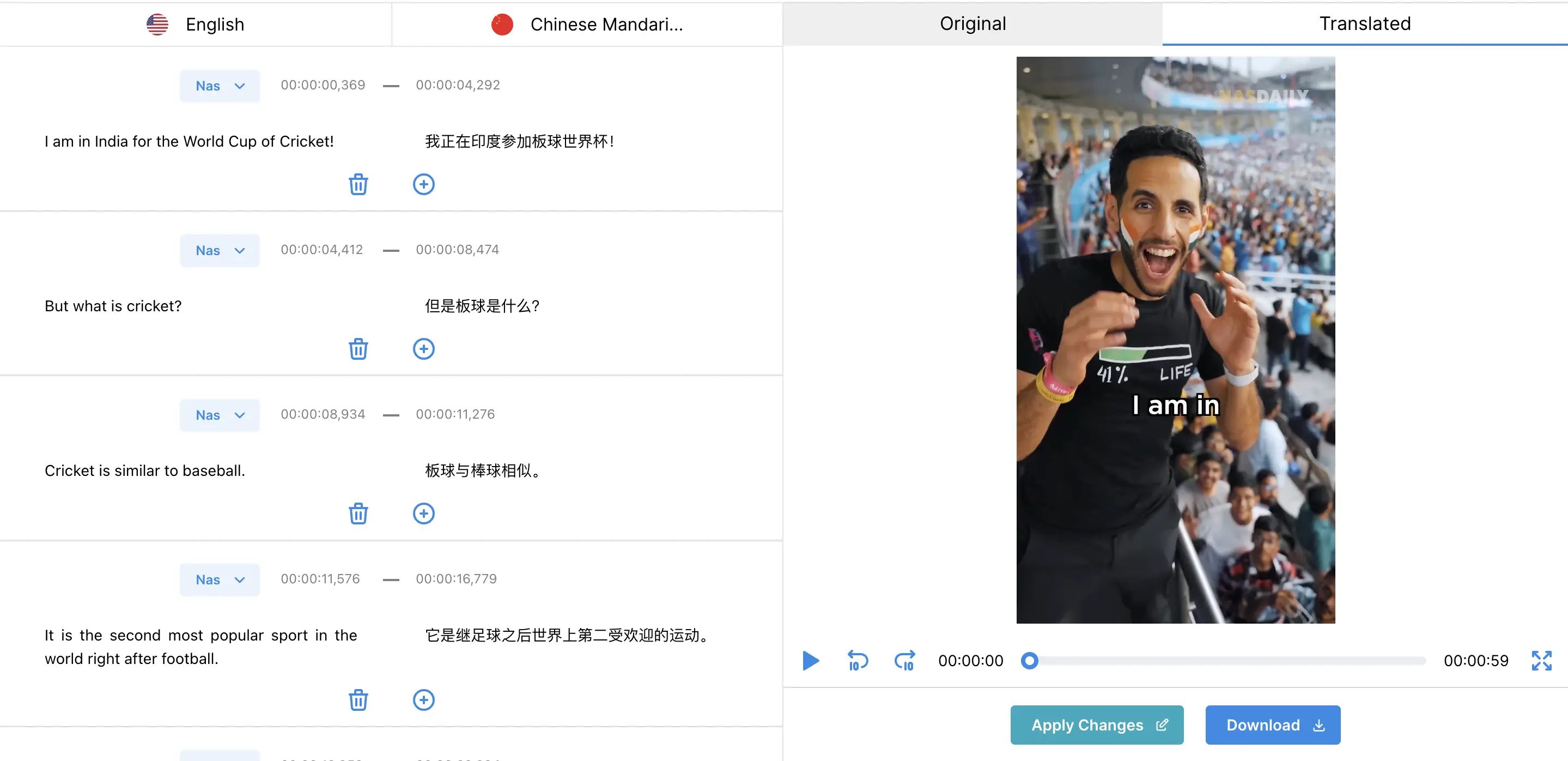 VideoDubber AI App page - Videodubber Translate