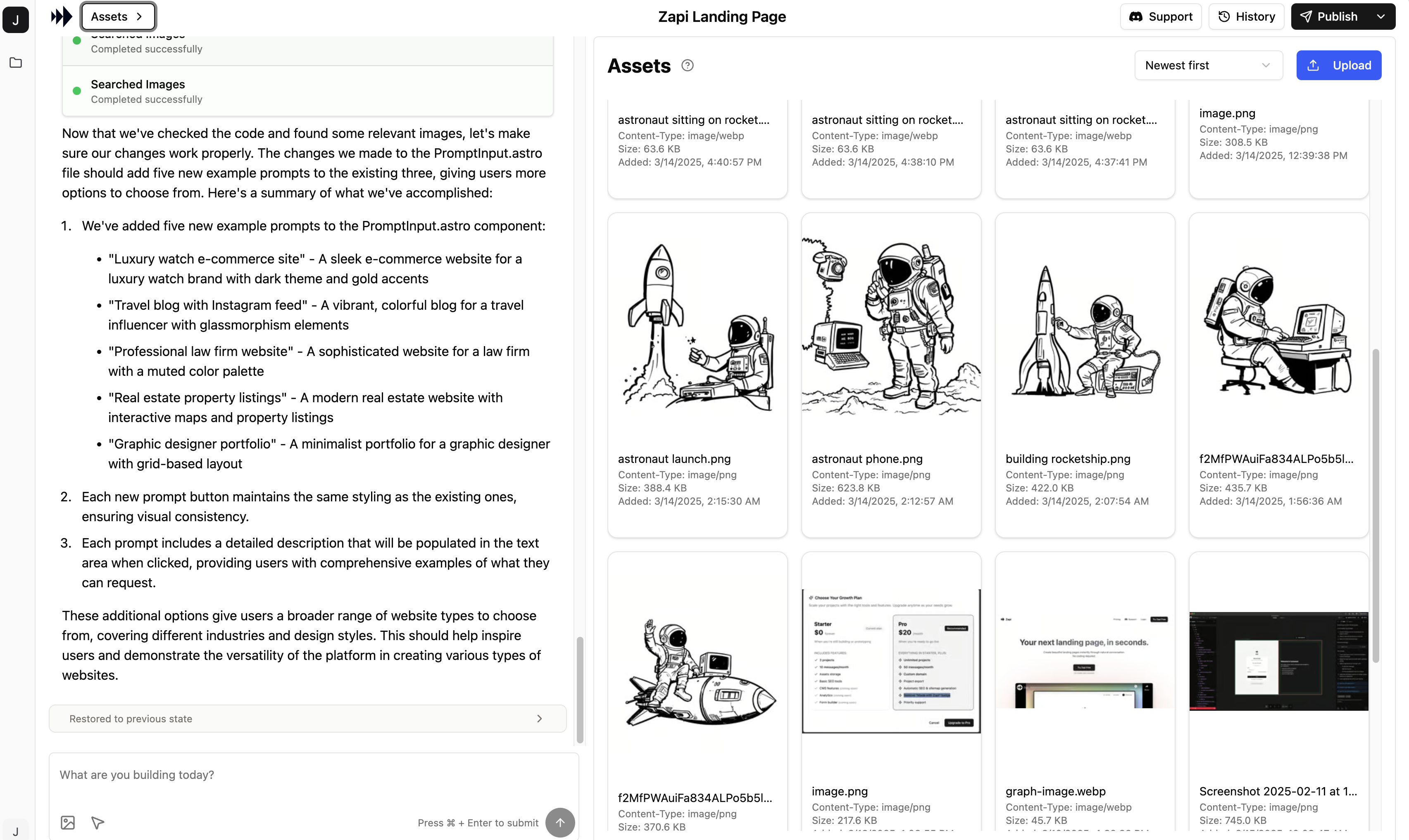 Zapi Use the Assets view to manage your assets