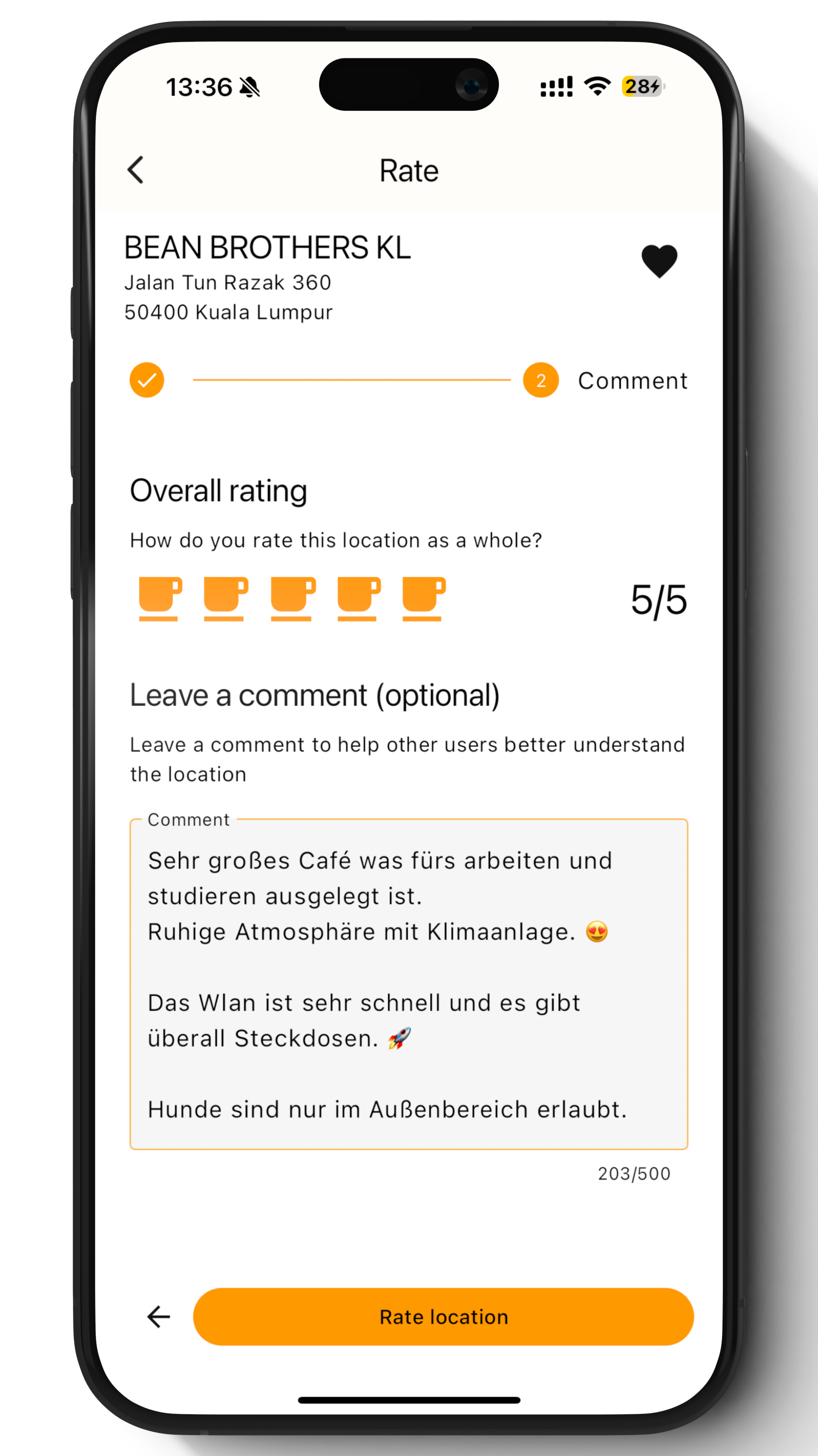 Twork App Ratings View