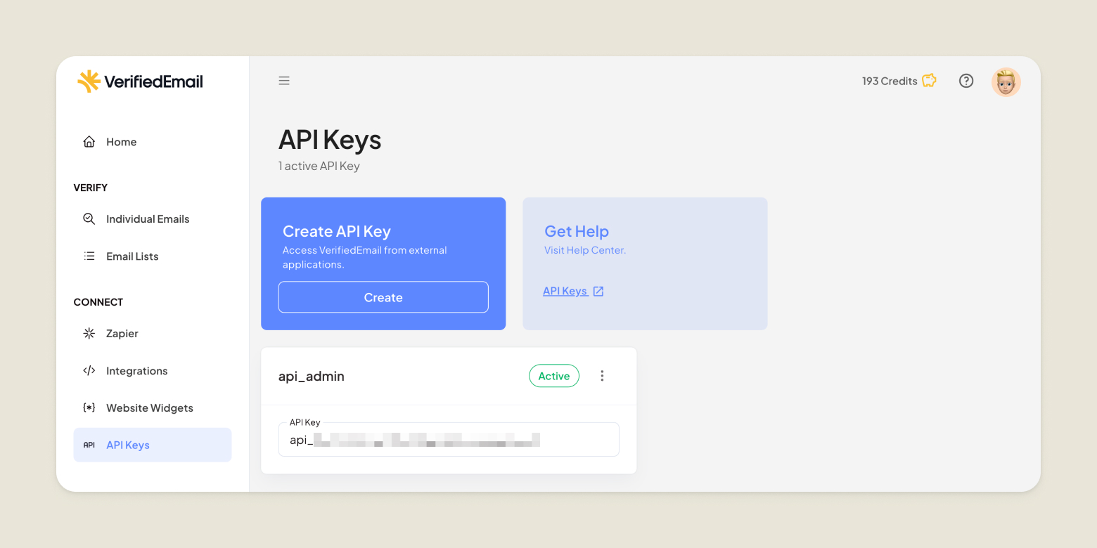 VerifiedEmail API