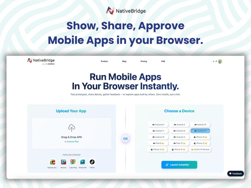 NativeBridge.io Landing Page