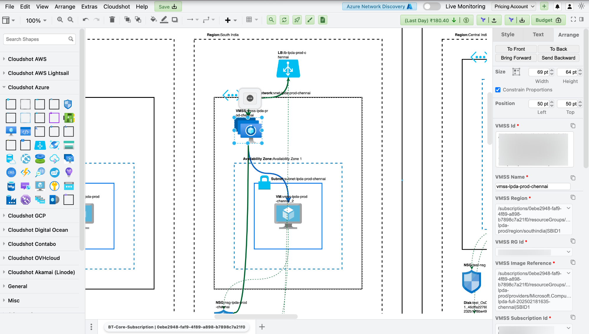 Cloudshot.io Bird's eye view over your AWS/Azure/GCP/Digital Ocean. And that's at real-time.