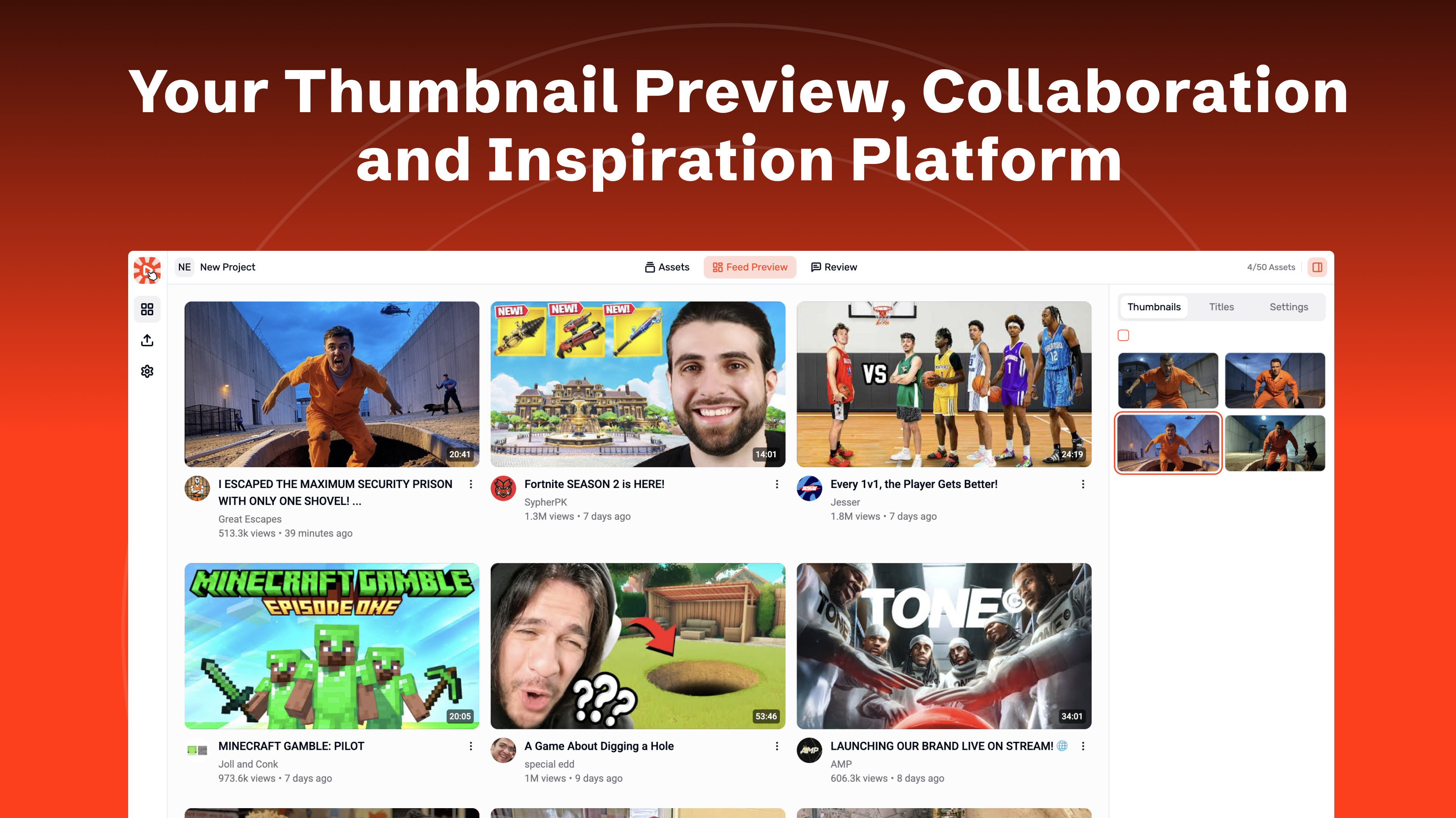 ThumbnailPilot Thumbnail Preview, Collaboration and Inspiration Platform