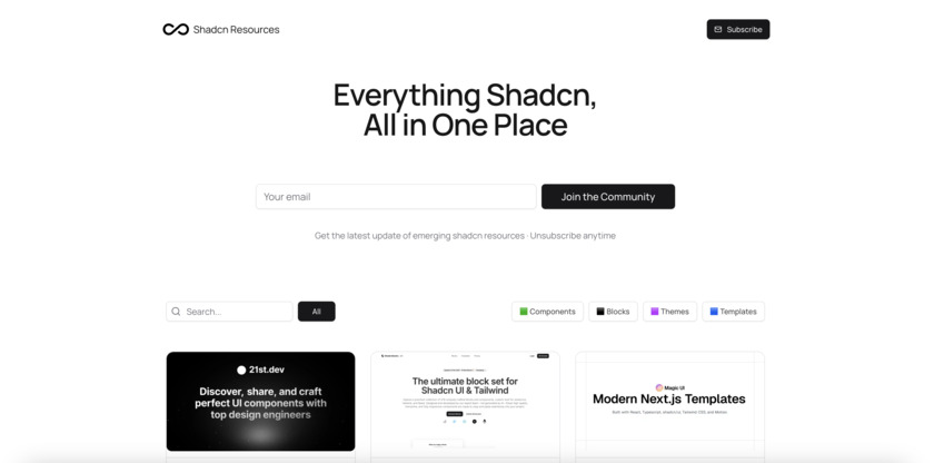 Shadcn.org Landing Page