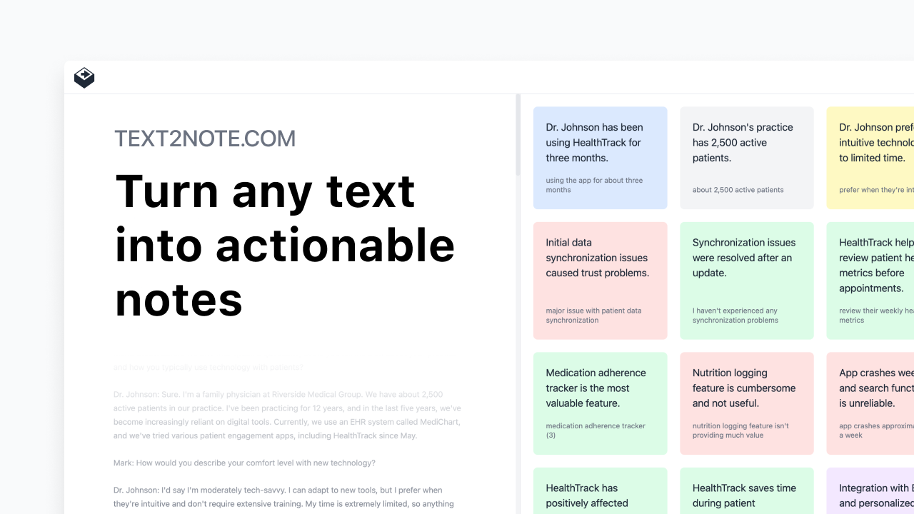 Text2Note Text2Note