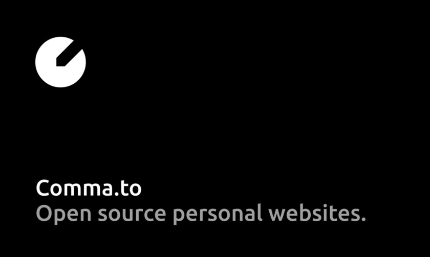 Comma.to Landing Page