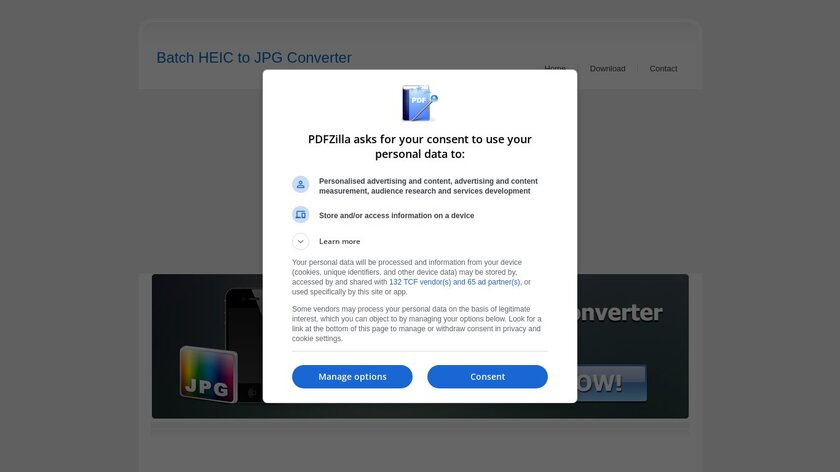 Batch HEIC To JPG Converter Landing Page