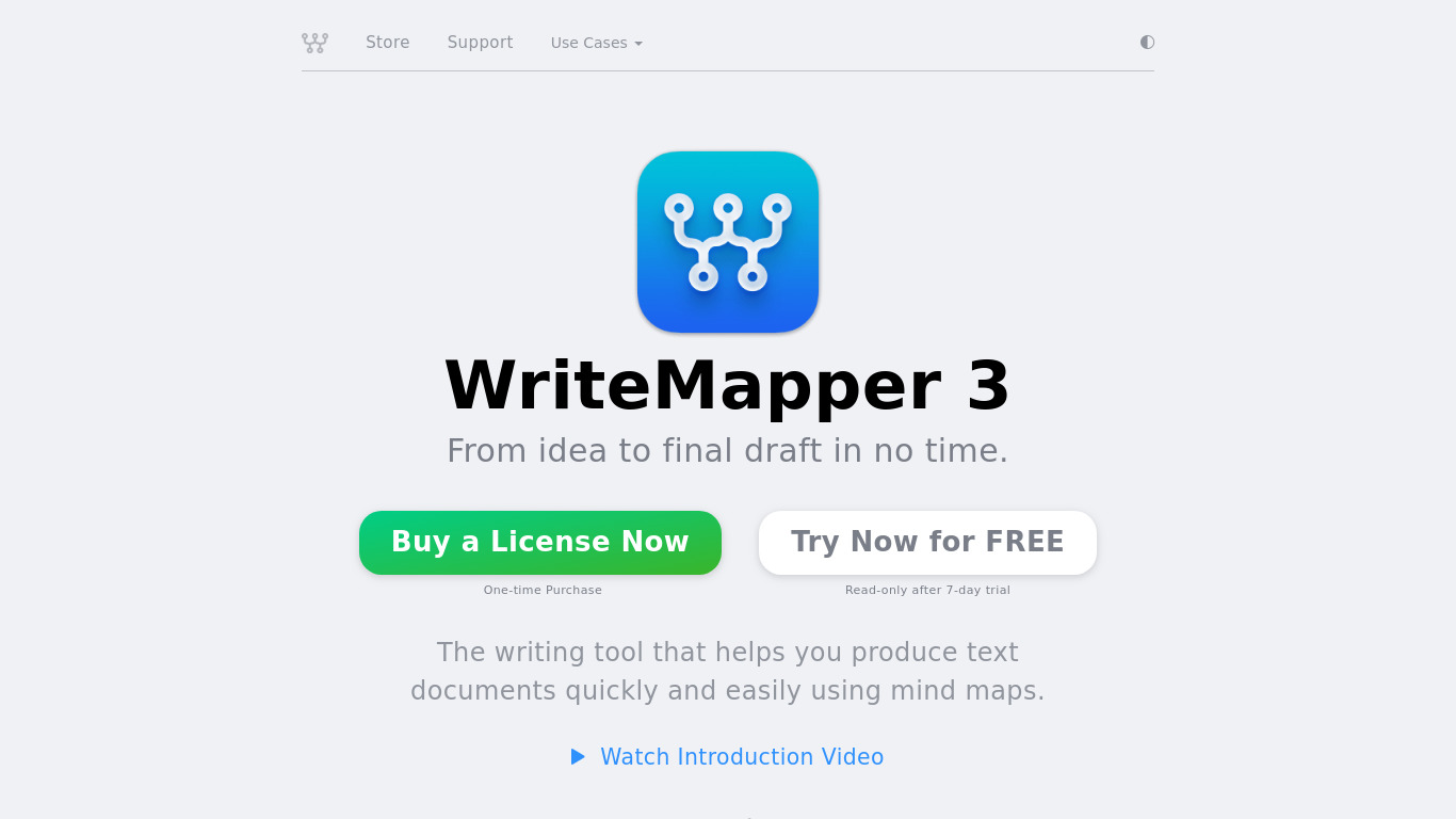 WriteMapper Landing page