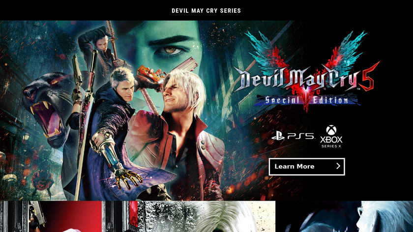 Devil May Cry Landing Page