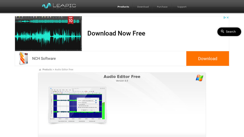 Leapic Audio Editor Landing Page