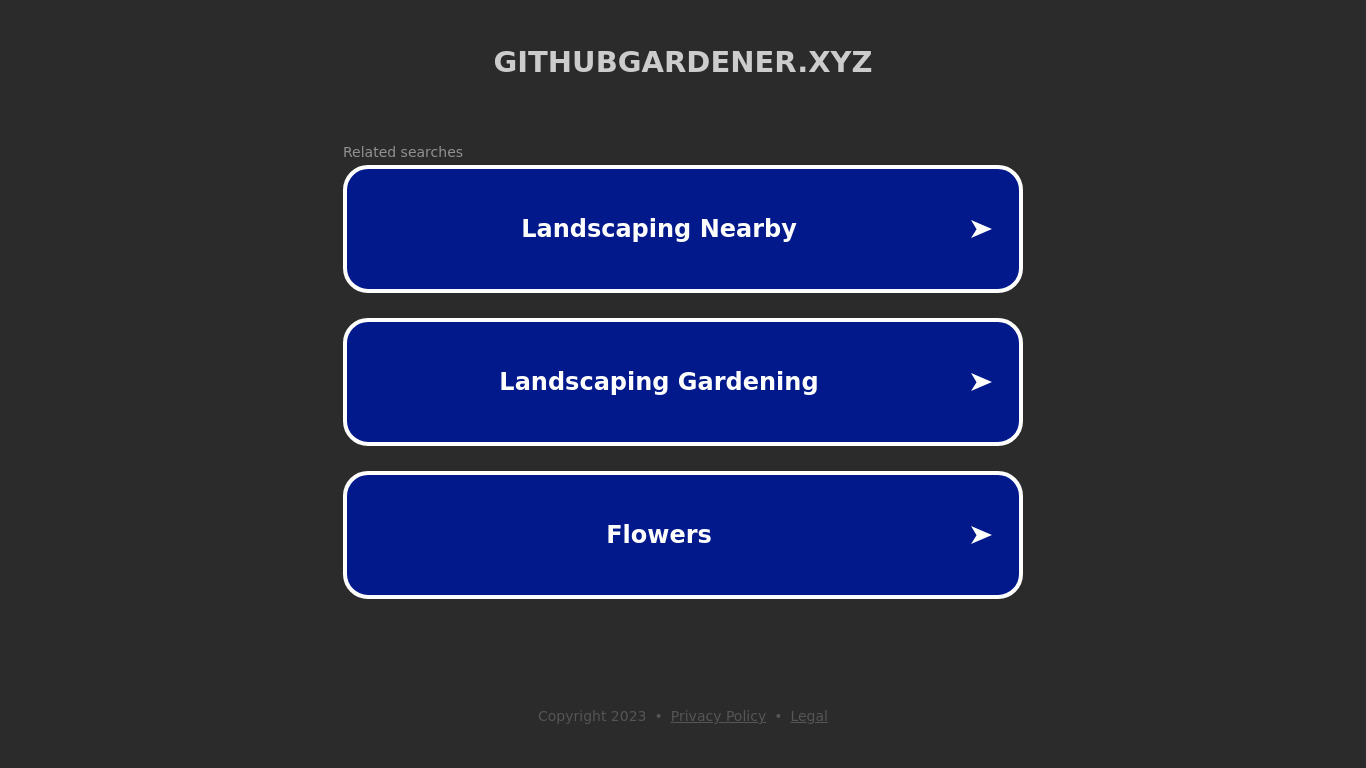 GitHub Gardener Landing page