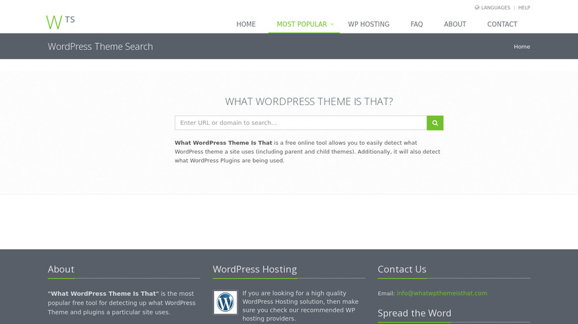 WordPress Theme Search Landing Page