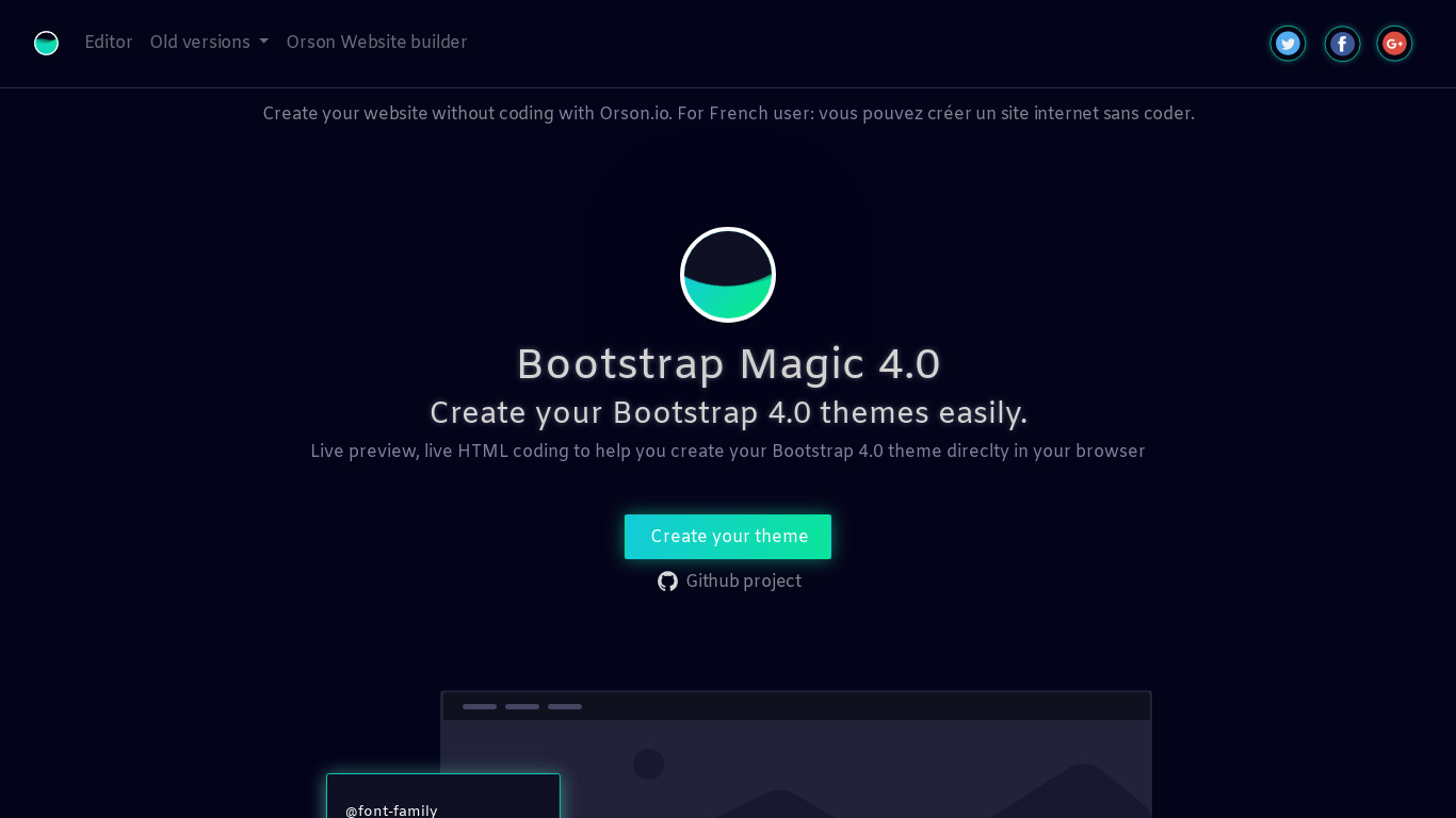 Bootstrap Magic Landing page