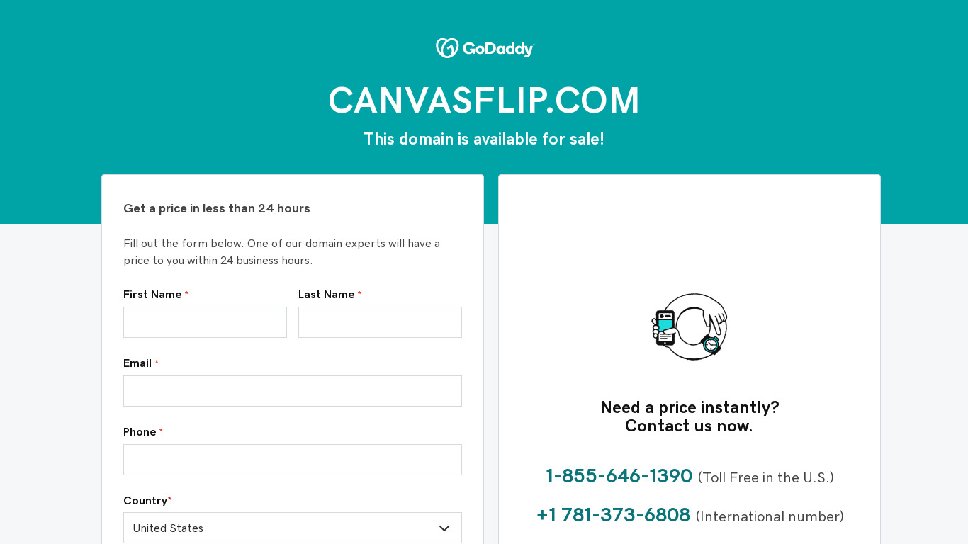 CanvasFlip Landing page