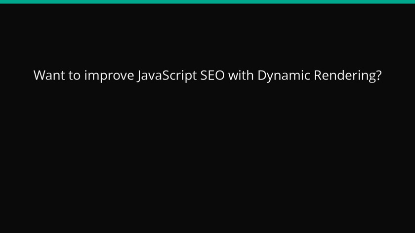 SEO4Ajax Landing Page