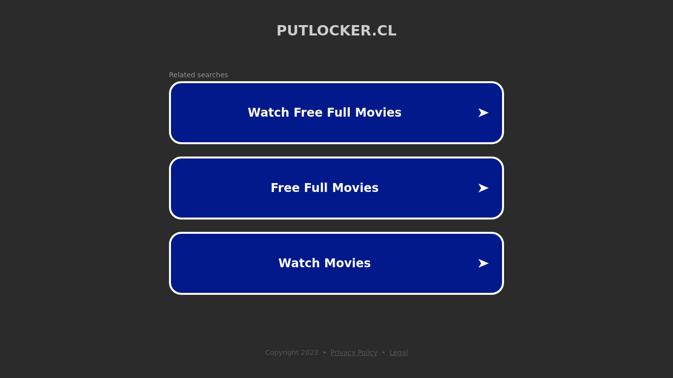 Putlocker.cl Landing page