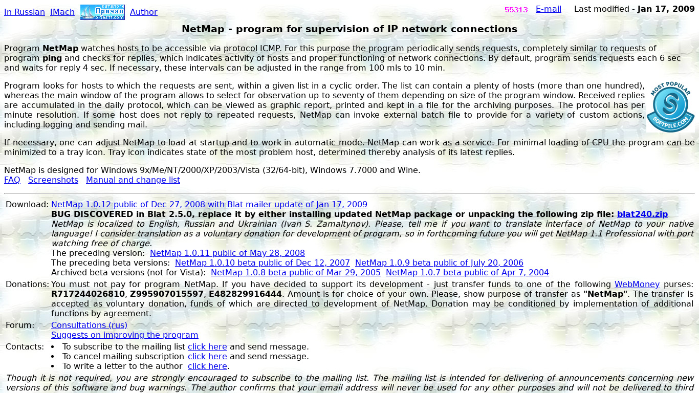 NetMap Landing page