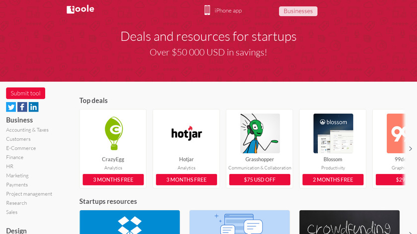 Toole Landing Page