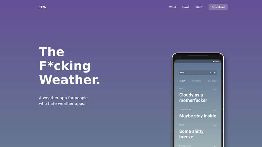 The F*cking Weather Landing Page