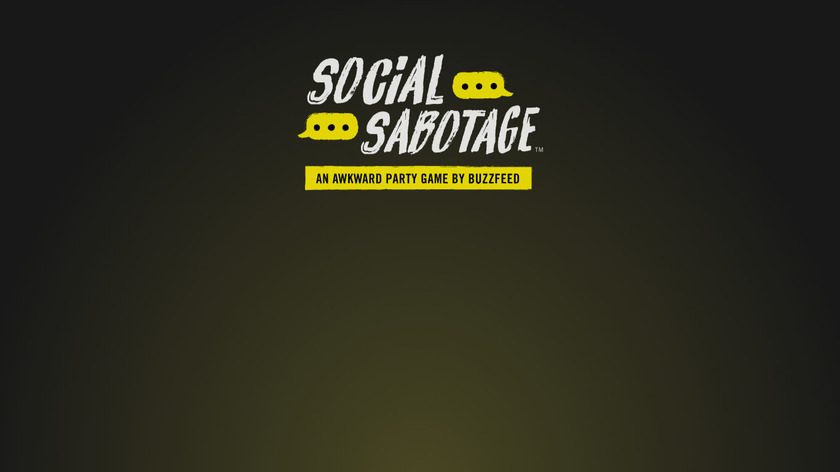 Social Sabotage Landing Page