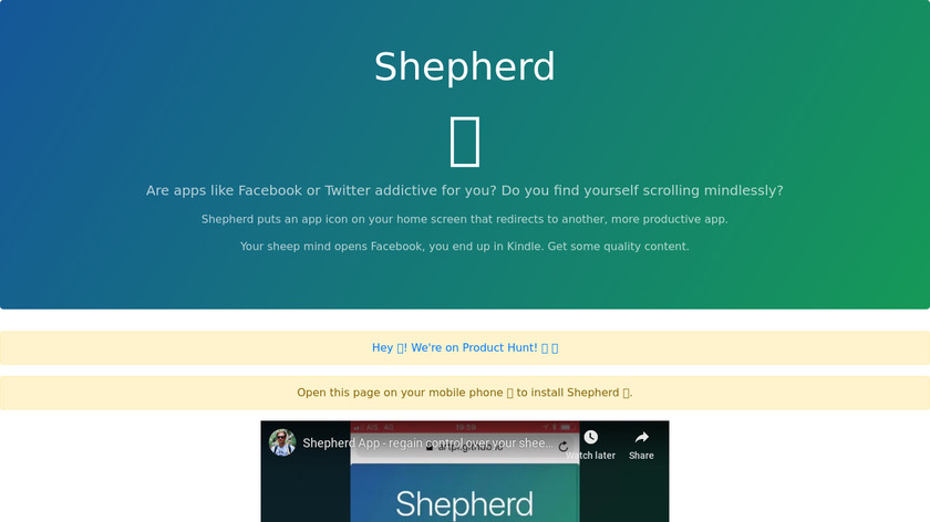 Shepherd Landing Page