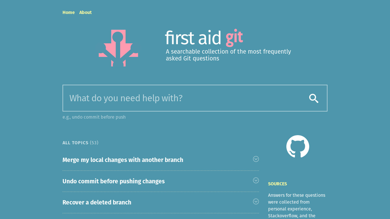 ricardofilipe.com First Aid Git Landing page