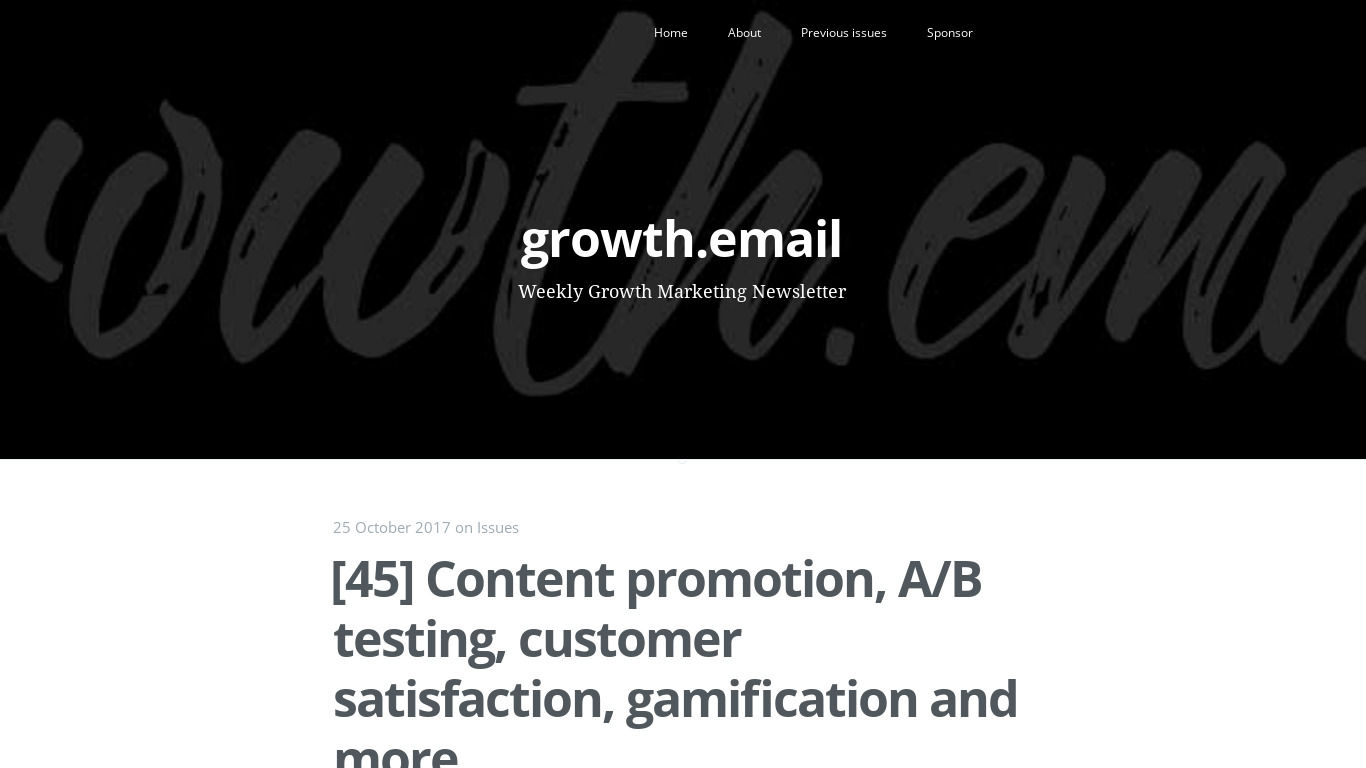 growth.email Landing page