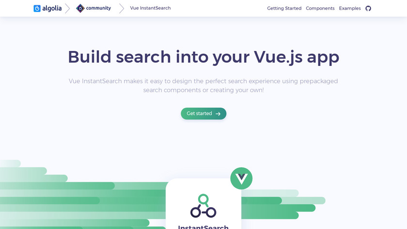 Vue InstantSearch by Algolia Landing Page