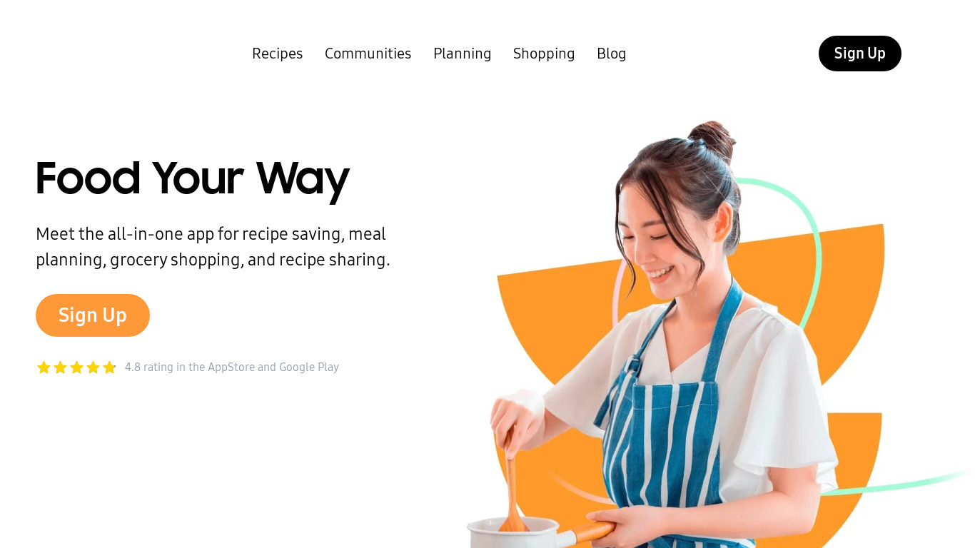 Whisk.com Landing page