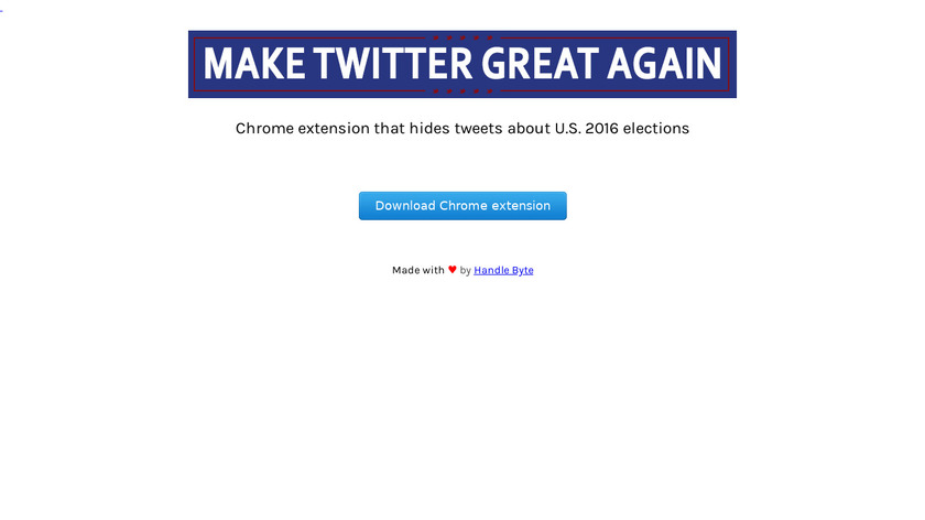 Make Twitter Great Again Landing Page