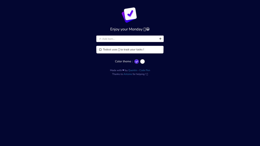 Todost Landing Page