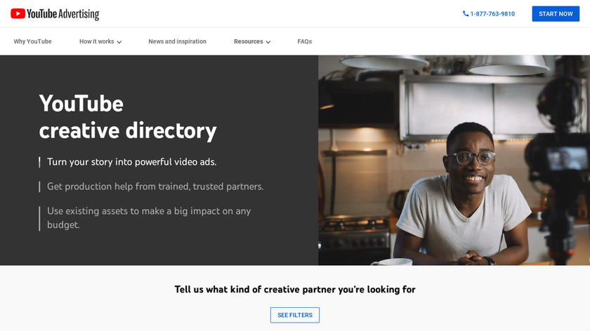 YouTube Director Landing Page