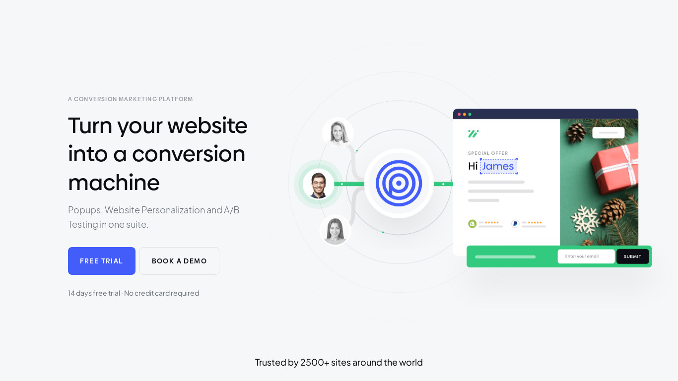 Personizely Landing page