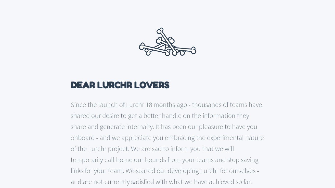 Lurchr Landing page