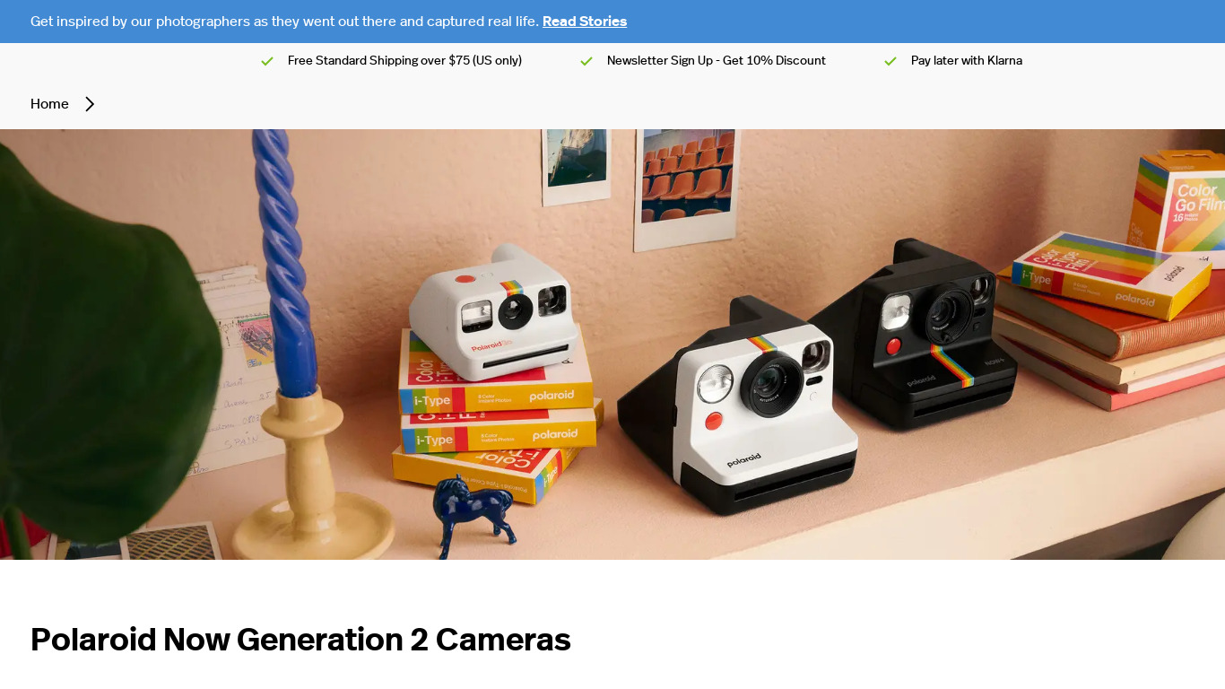 Impossible I-1 Instant Camera Landing page