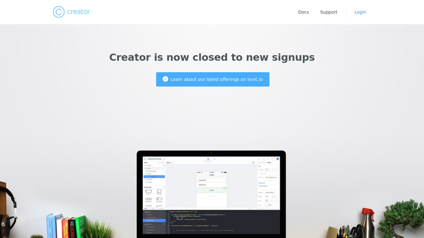 Ionic Creator V2 Landing Page