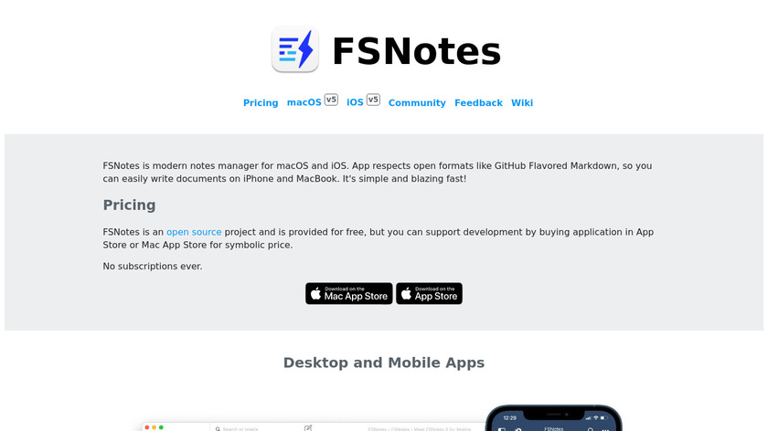 FSNotes Landing Page