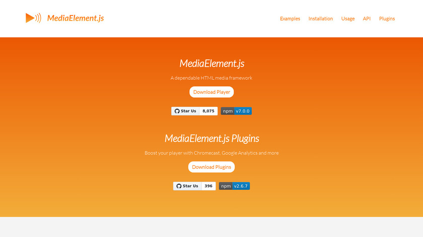 MediaElement.js Landing Page