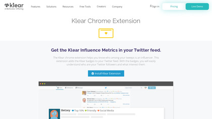 Klear Chrome Extension image
