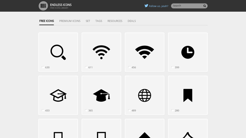 Endless Icons Landing Page