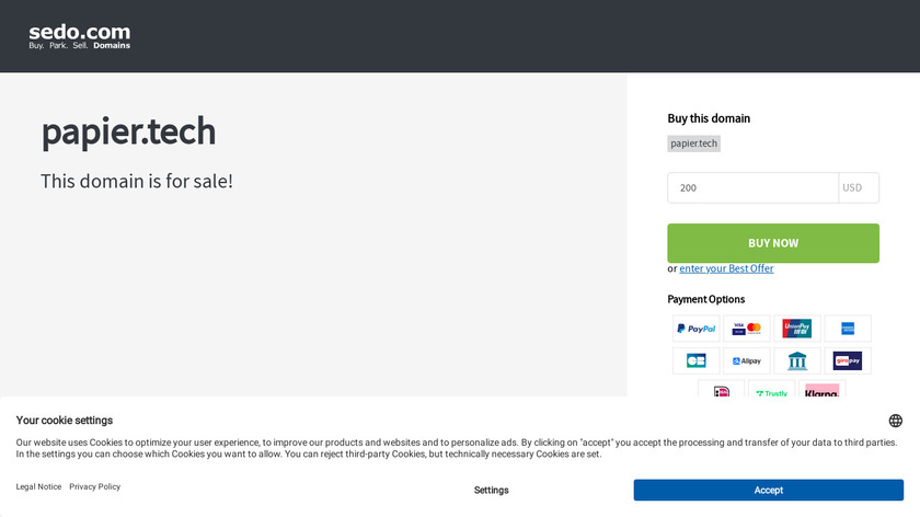 Papier.tech Landing Page