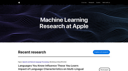 Apple Machine Learning Journal screenshot