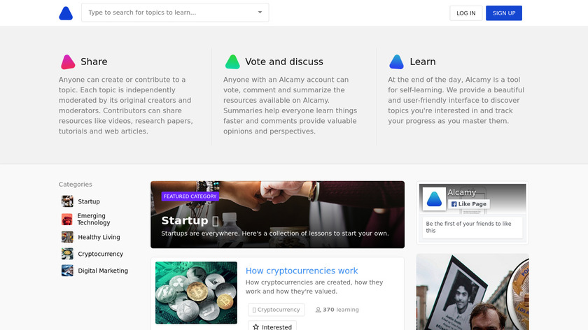 Alcamy Landing Page