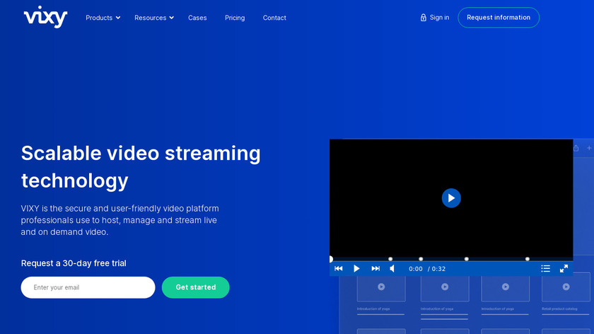 VIXY video Landing Page