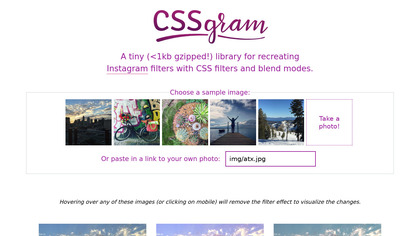 CSSGram screenshot
