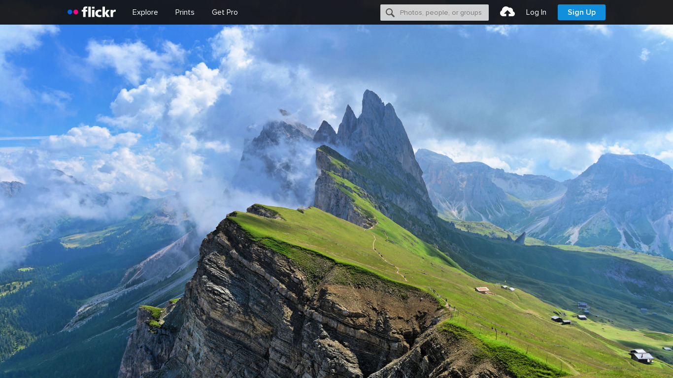 New Tab by Flickr Landing page