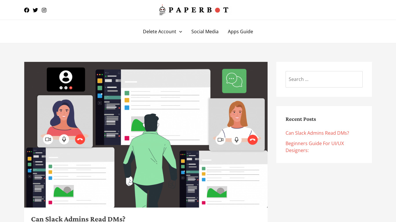 Paperbot (Reloaded) Landing page